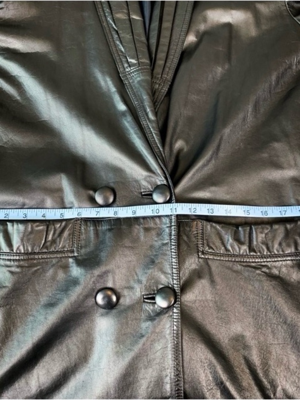 Vintage leather trench coat by G-III by Global Identity long black coat small - Picture 5 of 11